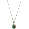 Wholesale Titanium Steel Ethnic Style Inlay Square Zircon Necklace Earrings Rings