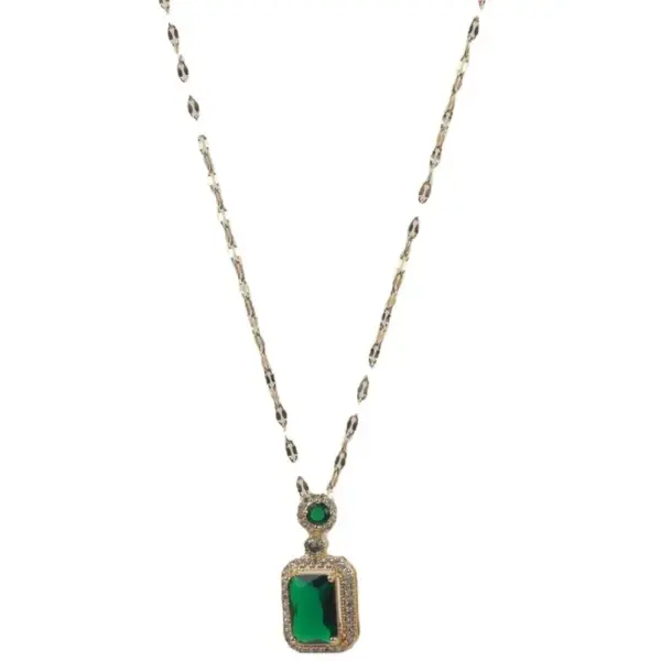 Wholesale Titanium Steel Ethnic Style Inlay Square Zircon Necklace Earrings Rings