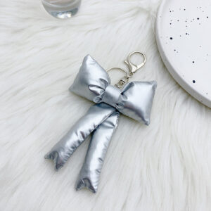 silver bow keychain