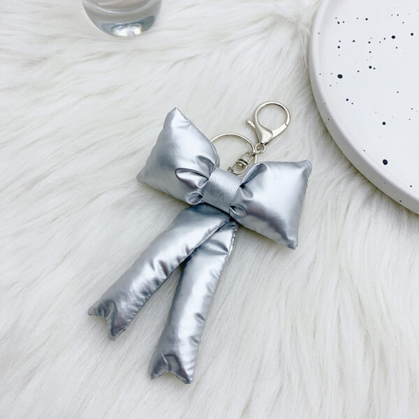 oly-4c67299bfbe4df6672c98faa6f618188 Wholesale Korean Style Ins Fashionable Sweet Girl's Padded Cotton Bow Bag Hanging Fashionable Trendy Keychain Pendant for Women