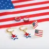oly-4c68bca5983b8ab78bebff36c9039018 Wholesale Fashionable Simplistic Alloy Star Flag Earrings Independence Day Gift Women's Geometric Pattern Jewelry Ear Studs