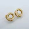 Wholesale PVD Coated 18K Gold Plated Round Stainless Steel Simple Style Waterproof Non Tarnish Ear Studs