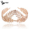 oly-4c961637bc2a32e2284c6b9a723280fb Wholesale Bridal Crown Leaf Headband Baroque Bridesmaid Hair Accessories Birthday Party Gift