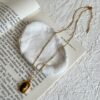 oly-4c9ea9e48516014bab45e14c22ecf74d Wholesale Maillard Tiger Eye Stone Necklace Women's Spring and Summer Style Light Luxury Niche Titanium Steel Non-Fading Sweater Chain