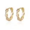 Wholesale 304 Stainless Steel Solid Color 18K Gold Plated Simple Style Earrings