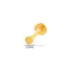 Wholesale G23/F136 Titanium Alloy Round Disc Ear Bone Stud Internal Thread Screw Lip Stud Rod Cartilage Piercing Ear Jewelry Geometric 18K Gold Plated