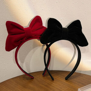 Wholesale year big red three-dimensional bow hair hoop net Red Princess cute hair card Press hair head hoop broken hair card headband hair