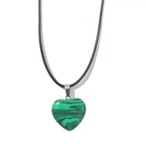 Malachite [with Leather Rope]] / Size 20mm