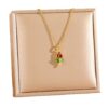 oly-4cd907ae8cf85673809c4bbfbc21772f Wholesale Titanium steel tulip flower necklace with titanium steel pendant