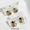 Wholesale Earrings Studs Cat's Eye Stone Heart Cast Earrings Titanium Steel Earrings For Banquet Fashion Show