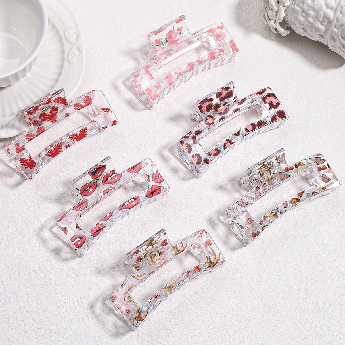 Wholesale Wind Cupid Love Cupid Rose Valentine's Day Hairpin suit Hair Quantity Yiwu Hair Accessories Hairpin Shark Clip Hairpin