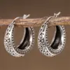 Wholesale Three-dimensional Geometric Earrings For Women In Copper With White K Water Plating And 0.03µm Thick Coating