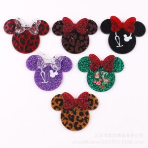 oly-4d0fc24082da5397873bb3dabbb59b73 Wholesale loose pink cartoon Mickey head Castle bag jewelry acrylic pin cute DIY patch accessories