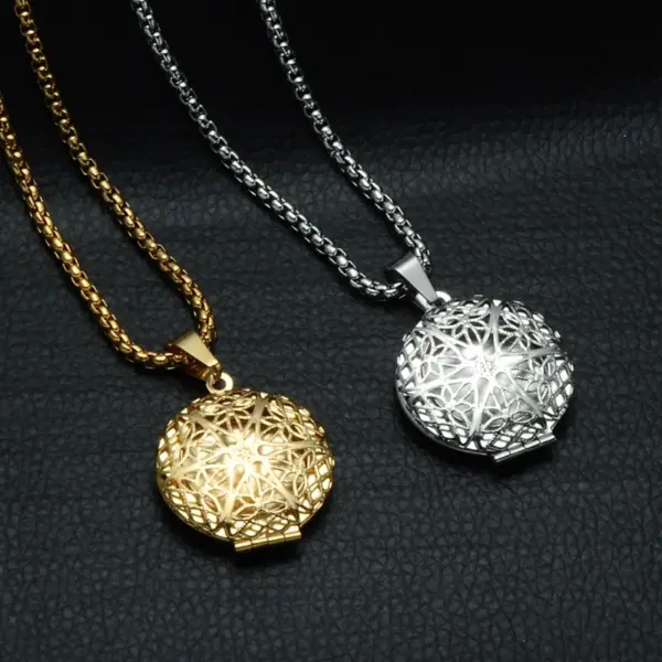Wholesale Waterproof Non Tarnish Grid Necklace For Adults With PVD Coated Golden Plated 304 Stainless Steel Box Chain