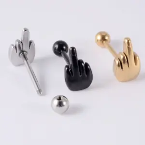 Wholesale 1 Piece Tongue Rings Simple Style Geometric 304 Stainless Steel Plating 18K Gold Plated