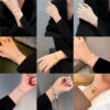 Wholesale Light Luxury Internet Celebrity Fashion Personalized Trendy Bracelet Temperament All-match Simple Pearl Bracelet Hong Kong-style Geometric Niche Bracelet