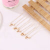 Wholesale Fashion Heart 26 English Letter Pendant Necklace Creative Versatile Peach Heart-Shaped Short Clavicle Chain