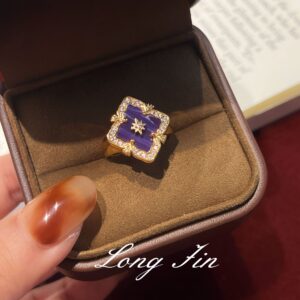 J078 champagne gold amethyst ring