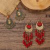 oly-4d6754b19b11e777d0b6dd0cb5d97cec Wholesale Ethnic earrings exotic mood retro metal hollow flower earrings Bohemian carved court style earrings