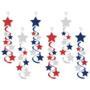 Wholesale 71 Decoration Spiral Lantern American Independence Day Arrangement Star Wind Chime Spiral Party Supplies