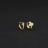 Wholesale Unisex Cross Earrings For Everyday Wear Featuring Electroplated Finish And Copper Ear Pins With Zircon Inlay