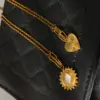 Wholesale Heart Shape Necklace For Women, 18K Gold Plated 304 Stainless Steel With Zircon Inlay, 0.03µm Thickness