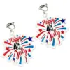 oly-4dc2e6ac86582920440c11679617572a Wholesale July 4th Ladies Children's No Piercing Ear Cuff Acrylic Firework Earrings Simple Geometric Pattern Jewelry Accessories