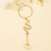 oly-4dca869cd6d7343a46050ae72b37f262 Wholesale Halloween Jewelry Niche Elegant Snake Spider Chain Ring Bracelet One-piece Finger Bracelet for Women