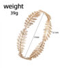 oly-4df649905b503d3f480b1e7e9015265e Wholesale style bridal leaf headband, bridal gold leaf headpiece, hair accessory crown headband Christmas