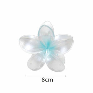 2#Transparent plumeria-blue 8cm