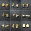 Wholesale PVD Coated 18K Gold Real Gold Plated Animal Heart Shape Pineapple 304 Stainless Steel Modern Style Simple Style Classic Style Waterproof Non Tarnish Ear Studs