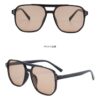 oly-4e4658230d87effe4d0cfecc53c125a7 Wholesale Square Frame Sunglasses, Anti-Uv Female Internet Celebrity Retro Marine Piece Double Bridge Rice Nail Aviator Sunglasses