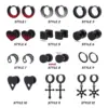 oly-4e52be008aad7734ae515f48640c9016 Wholesale Gothic Punk Style Stainless Steel Cross Snowflake Earrings Unique Personality Piercing Jewelry Unisex Dark Theme Ear Rings