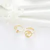 Wholesale Unisex Adjustable Butterfly Ring In Electroplated Copper With Shell Inlay