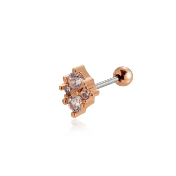 Wholesale 1 Piece Ear Cartilage Rings & Studs Vintage Style French Style Simple Style Star Wings Butterfly 316L Stainless Steel Copper Waterproof Non Tarnish Surgical Steel Zircon