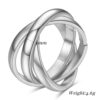 Wholesale selling ring stainless steel 3MM three ring three color ring lettering laser ring