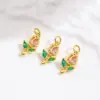oly-4e6c6ebc2d595c984ac3515b79605c5a Wholesale Copper Platinum Plated Smooth Zircon Rose Flower Tulip Pendant DIY Jewelry Hanging Bracelet Earring Accessories Chain Spacer Princess Style Gorgeous Cute Pastoral Romantic