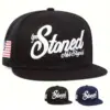 oly-4e81739bd152746c7f32383b31b65d20 Wholesale Women’s Hip-Hop Outdoor Flat Brim Hat With Letter Pattern, Made Of Polyester Featuring Embroidery Craftsmanship