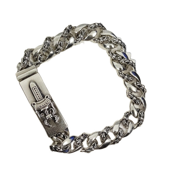Wholesale Copper Chrome Hearts Cross and Sword Bracelet, Unisex, Thick and Thin Styles