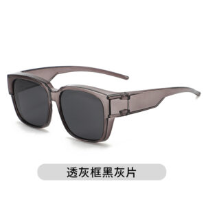 Wholesale Shake Tone Glasses Myopia Sunglasses Polarized Anti-UV Strong Light Large Frame Sunglasses Men's Clip Women's Driving Glasses