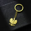 Wholesale Retro Polish National Emblem Eagle Keychain Decoration Men's and Women's Ethnic Style Versatile Titanium Steel Accessories Product