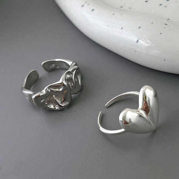 oly-4ea9ad0b54719b9b33dbc30152fdd7df Wholesale Sweet Cool Love Ring Women's Korean Style Ins Creative Peach Heart Open Ring Hip Hop Niche Food Finger Ring Fashion