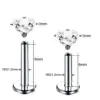 Wholesale Fashion Geometric Stainless Steel Inlaid Zircon Lip Stud 1 Piece