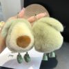 Wholesale Environmentally Friendly Plush Pendant Avocado Cute Schoolbag Keychain Simple Small Light Luxury ins Niche Pendant Jewelry