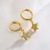 Wholesale Sweet Star Copper Drop Earrings