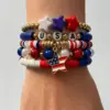 oly-4ed8d8054ade9424956ffca06228dae6 Wholesale Fashionable Soft Clay Bracelet Set With Letters Stars And Hearts Stackable Unisex Anniversary Celebration Bracelets