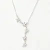 Wholesale Flowers Inlay Necklace For Women With 18K Real Gold Plated Copper And Artificial Rhinestones, Featuring Water Plating And Cable Chain