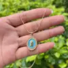 Wholesale Jewelry Romantic Classic Style Faith Copper Peanut Meat Chain Pendant Necklace