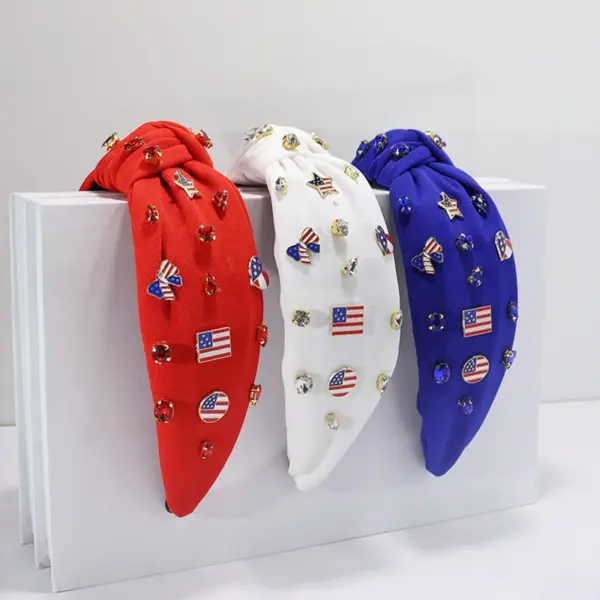 oly-4eefc5d4a96d5c517d328dc2a0bd34ec Wholesale Flag Series Women's Alloy Hairband With Rhinestones Holiday Oil Drop Crown Spring Summer