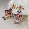 oly-4ef0573064fd97c62d42e07cbc1f052b Wholesale Middle Ancient vintage Earrings Vintage Pearl Tassel Earrings Xiyu Princess Court Style Inlaid Rhinestone Lattice Earrings